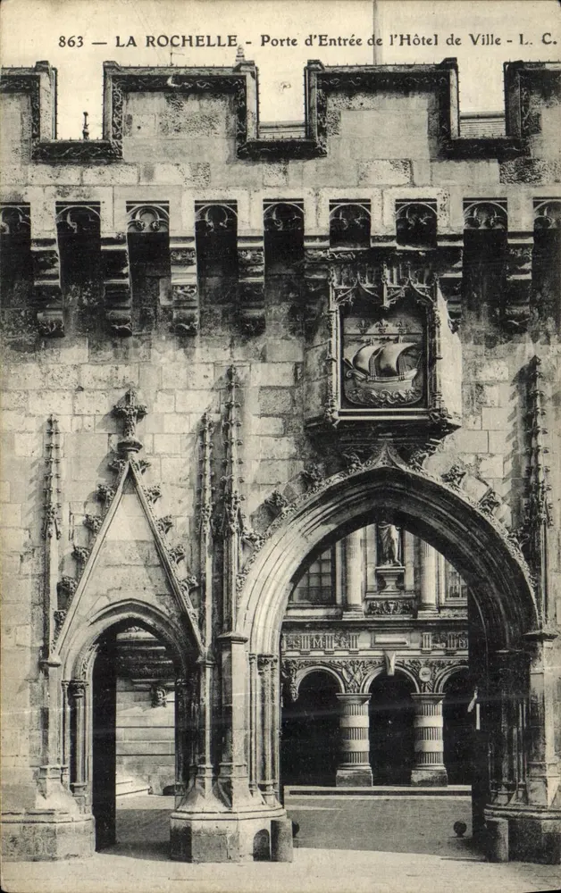 La Rochelle — Eingangstor des Rathauses — L. C. n° 863 - Vorderseite