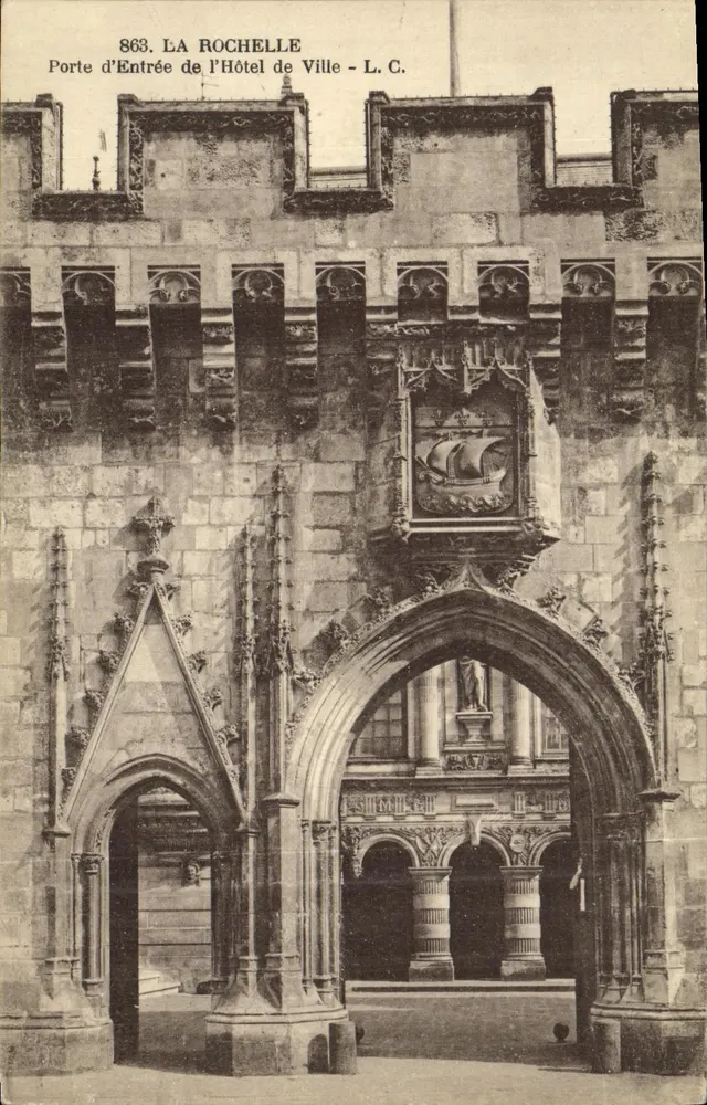 La Rochelle — Porte d'Entrée de l'Hôtel de Ville — L.C. n°863 - Vorderseite