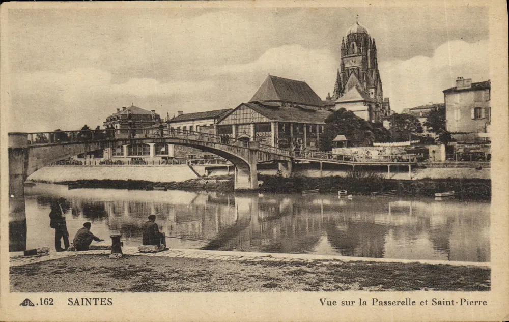 Saintes — Blick auf die Brücke und Saint-Pierre — C.I. des Arts Phonomécaniques, n°162 - Vorderseite