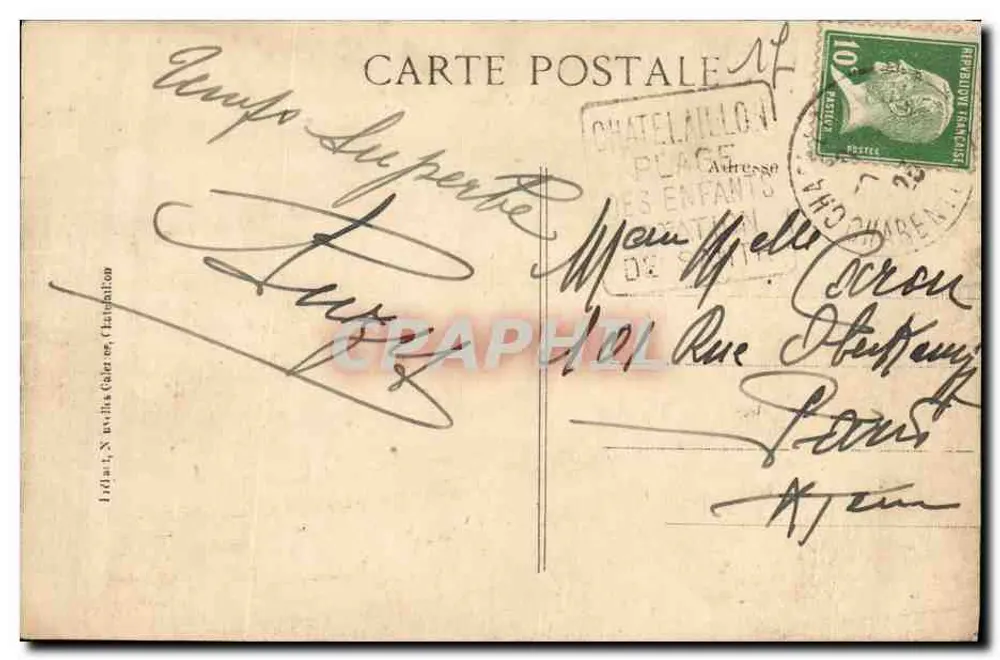 Châtelaillyon-Plage — A Praia com Maré Baixa — Editor: N. B. (Novas Edições em Châtelaillyon-Plage) n°265 - Verso