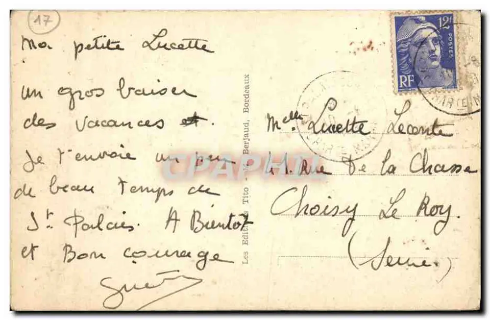 Saint-Palais-sur-Mer — Vista geral — Tito - Verso