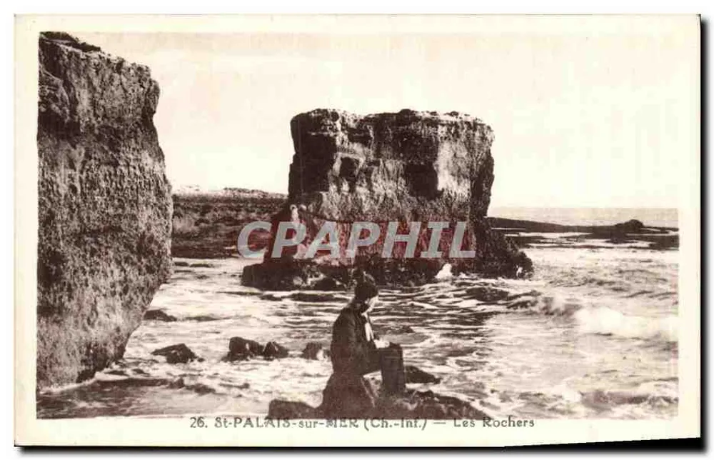 St-Palais-sur-Mer (Ch.-Inf.) — Os Rochos — Étée Rivière-Bureau, Phototypin. Pons (Ch.-Inf.) - Frente