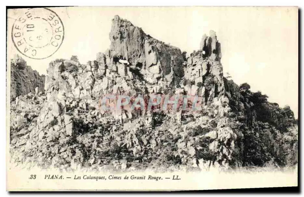 Piana — As Calanques, Cimas de Granito Vermelho — LL. — n°33 - Frente