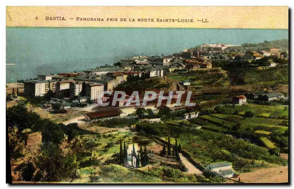 Bastia — Panorama vom Sainte-Lucie-Weg — LL - Vorderseite