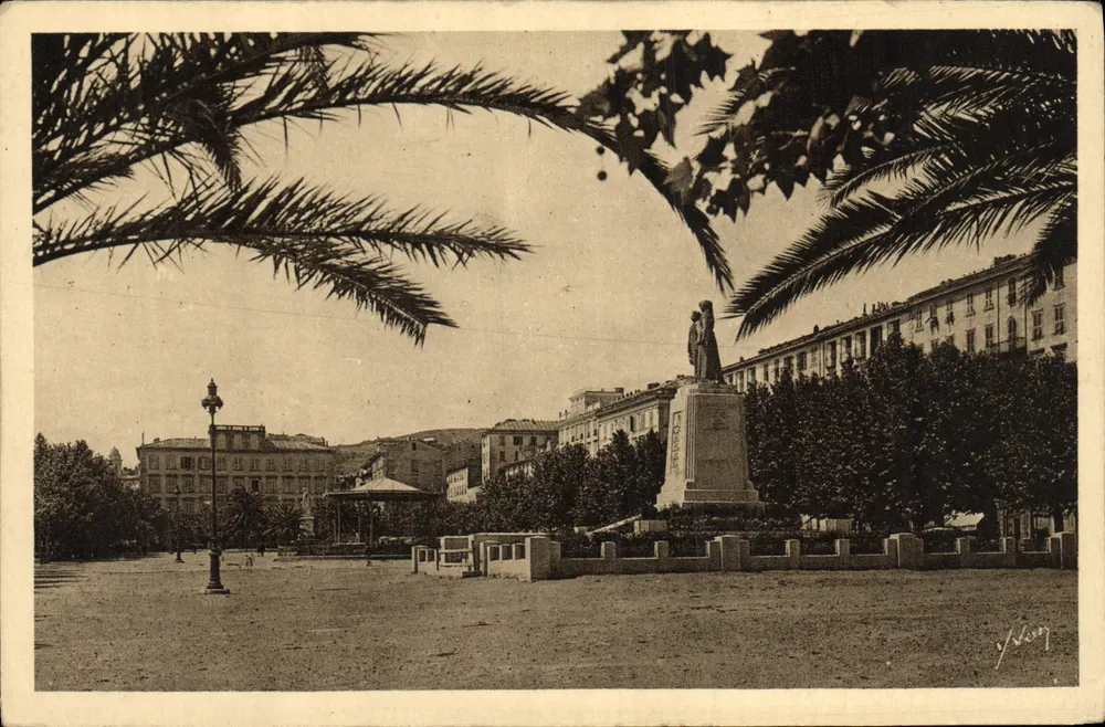 Bastia - Place St-Nicolas — monumentale Statue — Verlag Yvon, Nr. 34 - Vorderseite