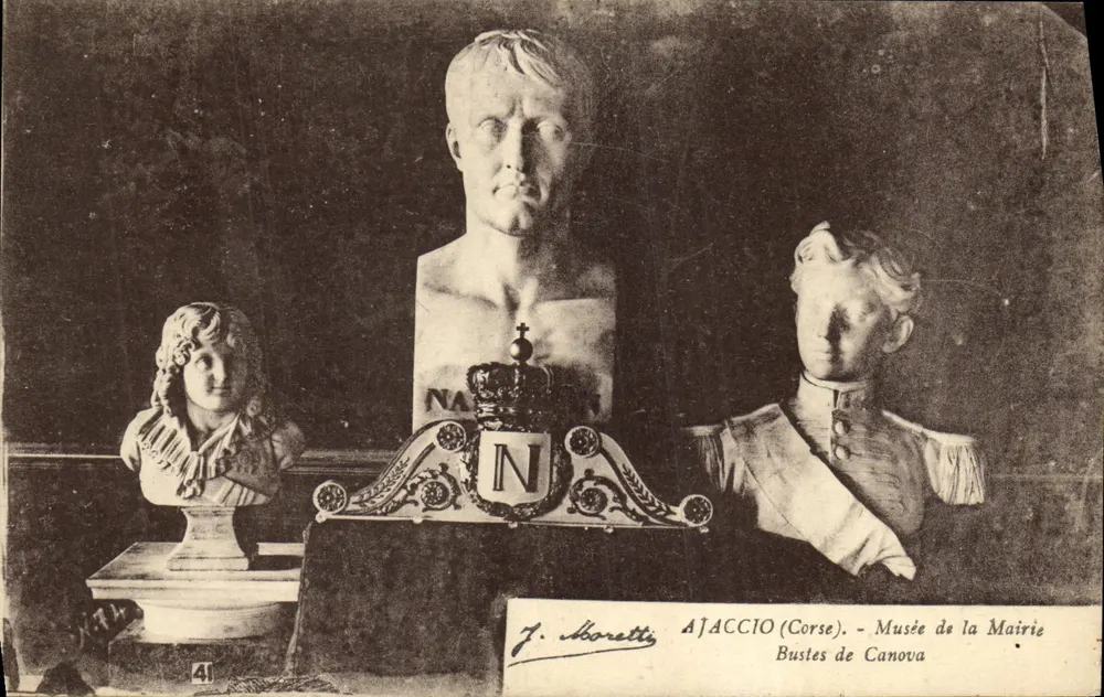 Ajaccio (Korsika) - Museum der Stadt, Büsten von Canova - Vorderseite