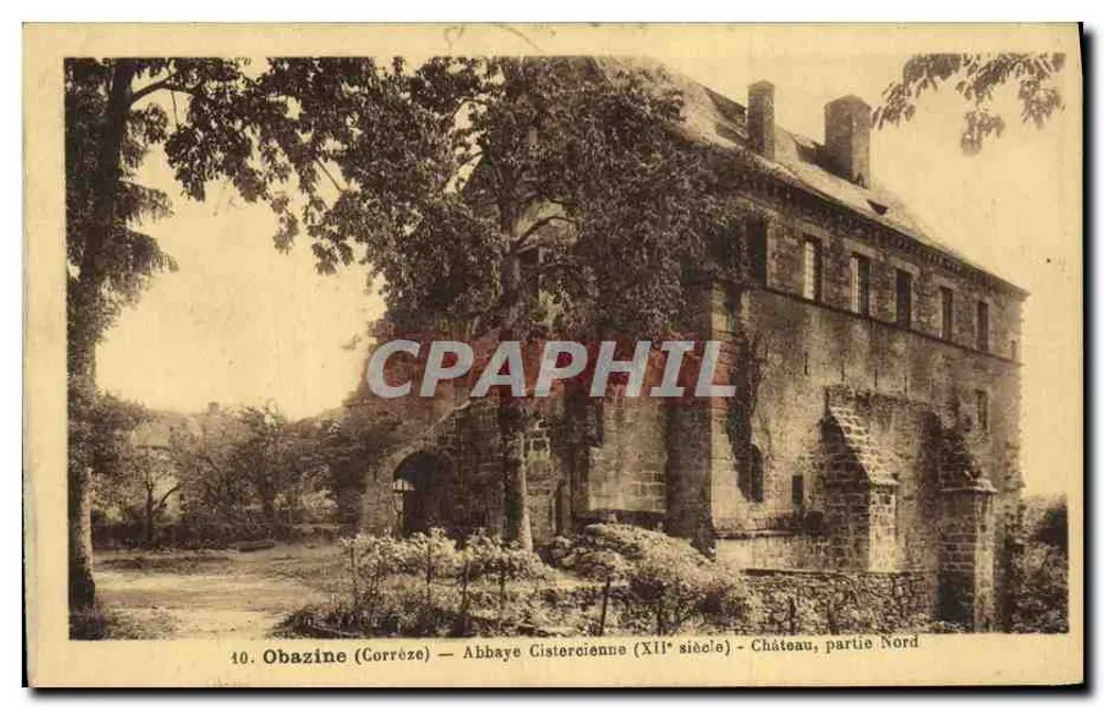 Obazine (Corrèze) — Zisterzienserkloster (12. Jahrhundert) — Schloss, nördlicher Teil - Vorderseite