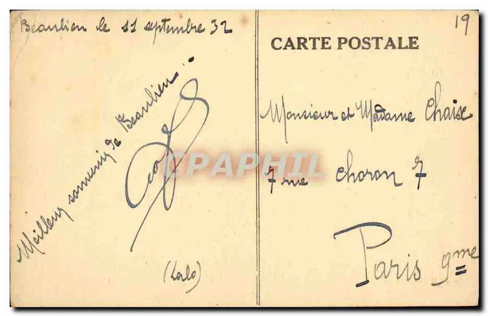 Beaulieu-sur-Dordogne (Corrèze) — Vista geral — editor desconhecido - Verso