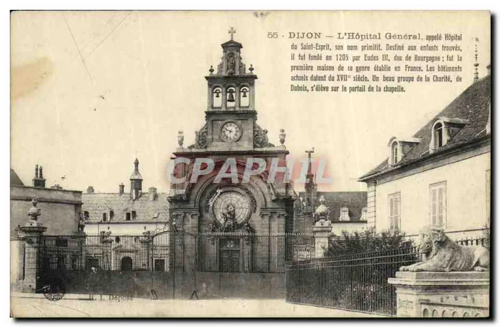 Dijon — O Hospital Geral (Hospital de São Espírito) — R. J. Dépoué - Frente