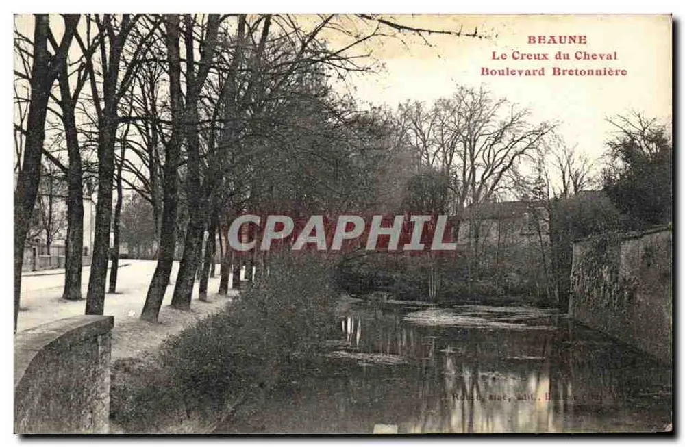 Beaune — Le Creux du Cheval, Boulevard Bretonnière — Rouan, gedruckt in Beaune - Vorderseite