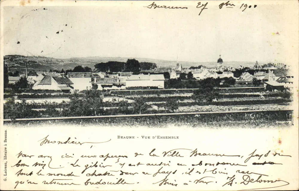 Beaune - Ogólny widok — G. Loireau, księgarz w Beaune - Awers
