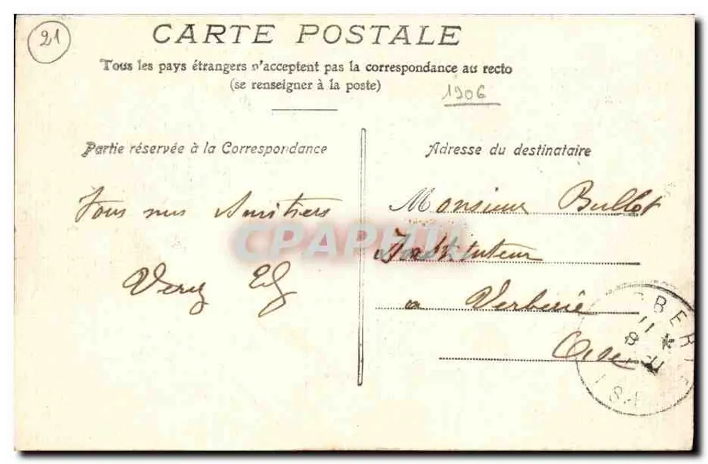 Beaune - Cour de l'Hôpital — Verlag Voiland, Nr. 4 - Rückseite