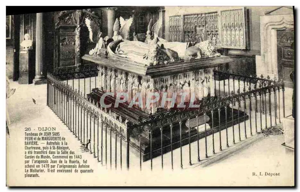Grab von Jean Sans Peur und Marguerite von Bayern — Dijon — R. I. Abgelegt - Vorderseite