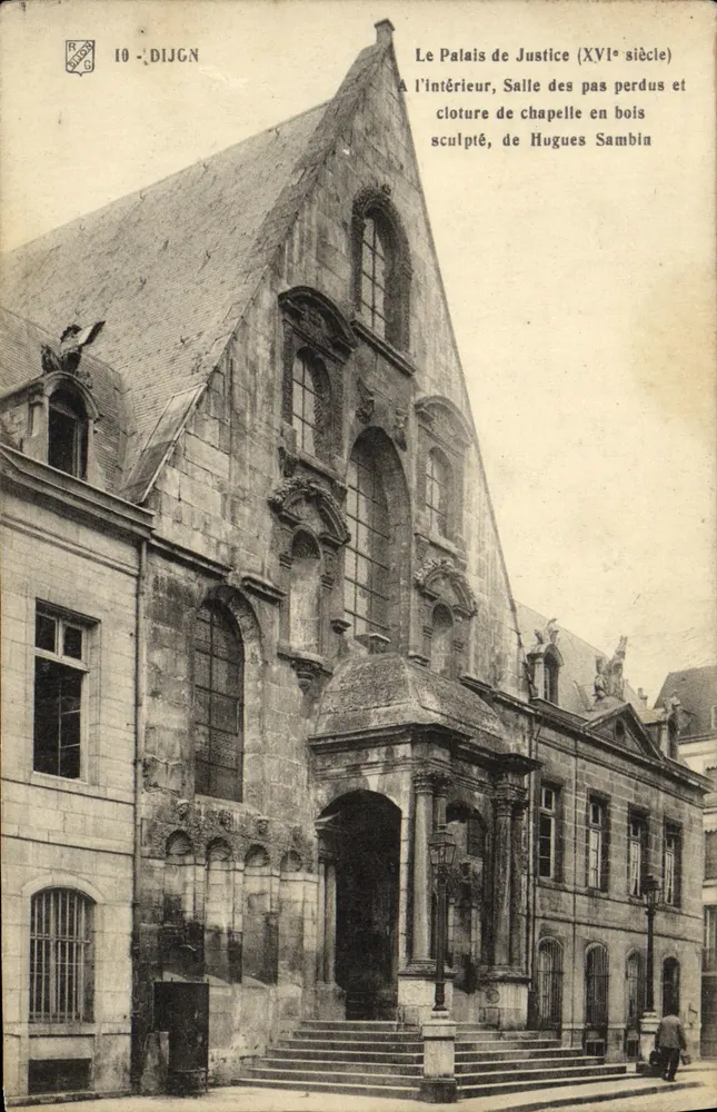 Palácio de Justiça — Dijon — editor R. Béron, n°10 - Frente