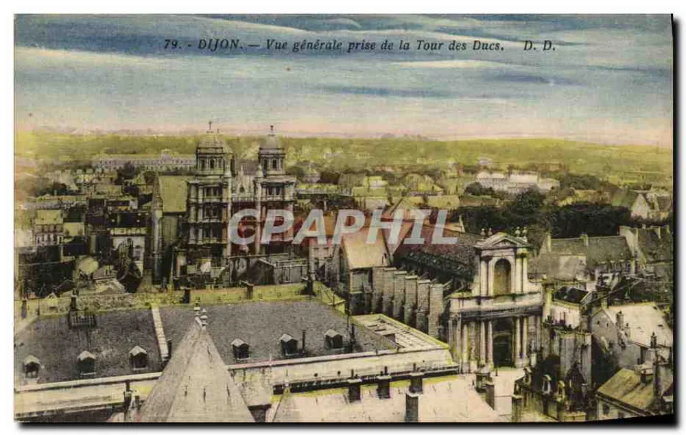 Dijon — Allgemeiner Blick von der Türme der Herzöge — D.D. - Vorderseite