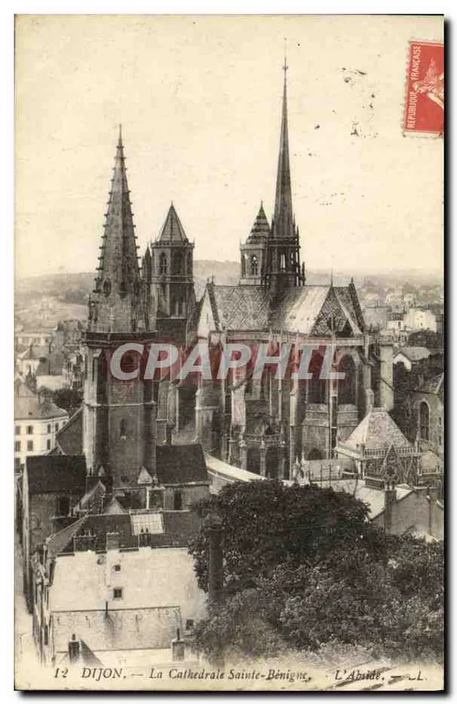 Dijon — A Catedral Santa Bénigne, A Abside — República Francesa - Frente