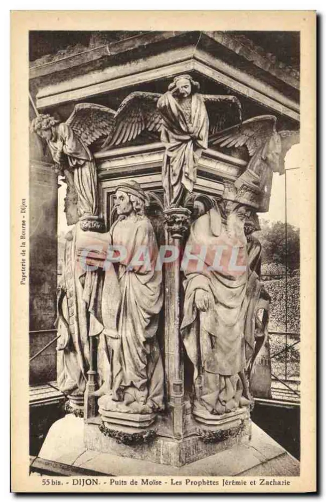 Dijon - Brunnen des Mose - Die Propheten Jeremia und Zacharias — Papeterie de la Bourse, n° 55 bis - Vorderseite