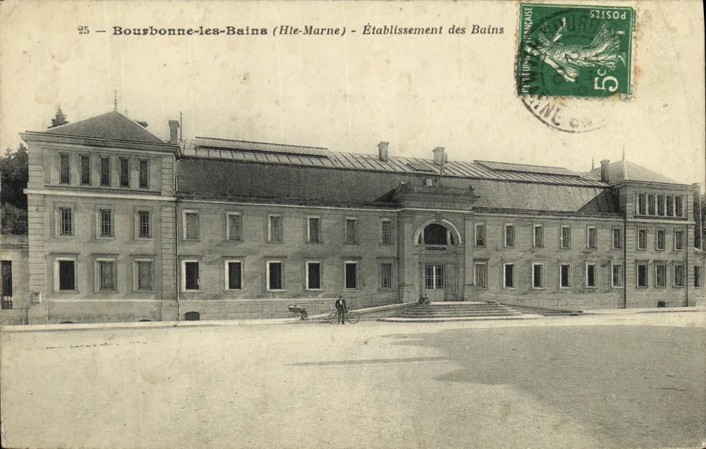 Bourbonne-les-Bains (Hte-Marne) — Estabelecimento dos Banhos — editor desconhecido, n° 25 - Frente