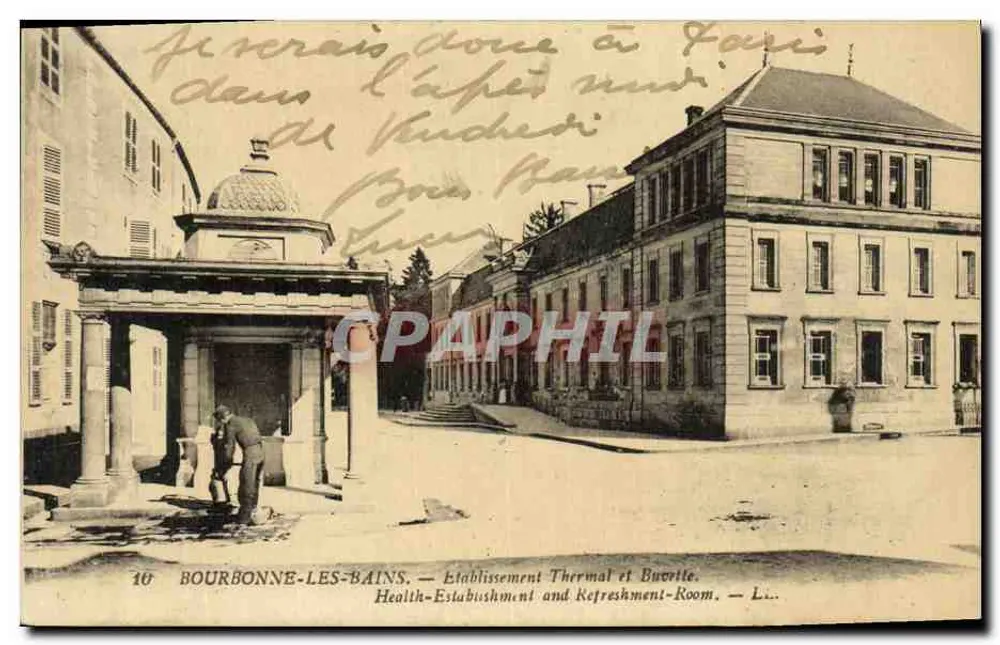 Bourbonne-les-Bains — Thermalbad und Getränkestand — L.I. - Vorderseite