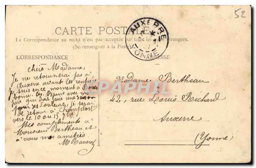 Bourbonne-les-Bains - Vista do Parque — Grosjean Barret, editor - Verso