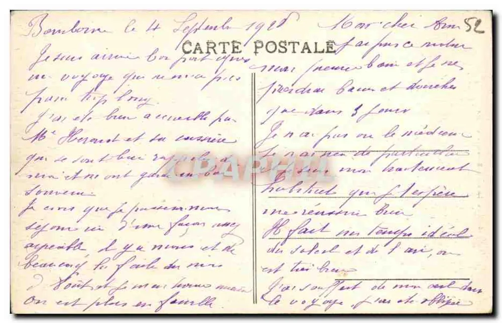 Bourbonne-les-Bains — Vista geral — Edição L. Lauxerels, Bourbonne-les-Bains, n°2 - Verso