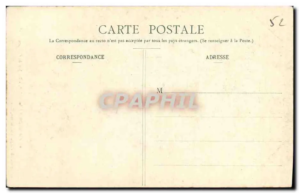 Bourbonne-les-Bains — Torre do Castelo — Munier-Arnould, Imprimeries Réunies, Nancy - Verso