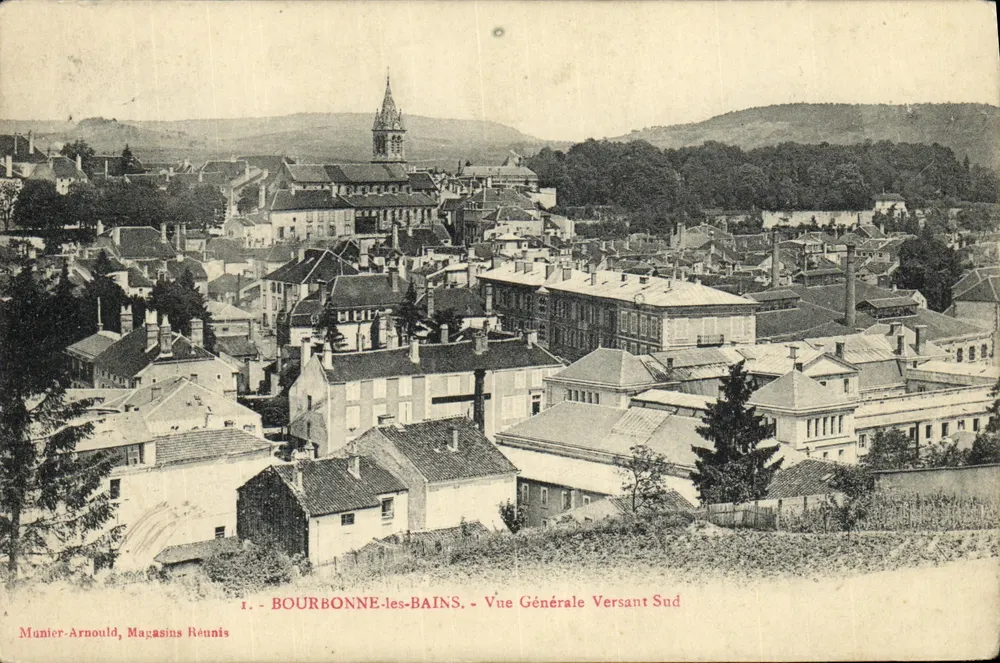 Bourbonne-les-Bains — Vista Geral Versante Sul — Munier-Arnould, Magasins Réunis - Frente