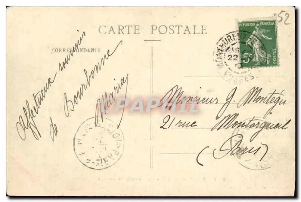 Bourbonne-les-Bains — Vista Geral Versante Sul — Munier-Arnould, Magasins Réunis - Verso