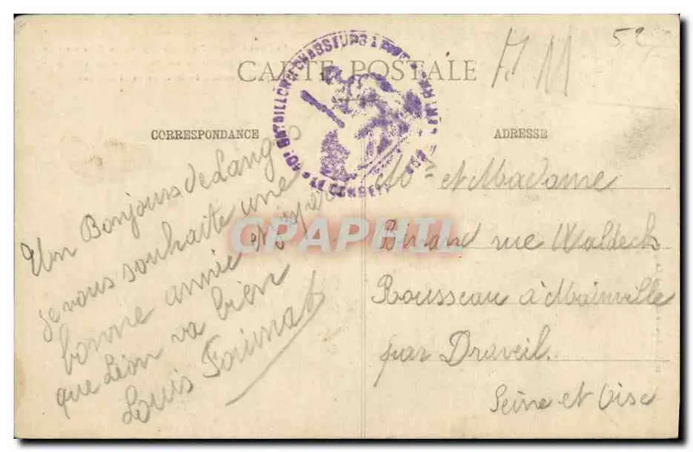 Langres - Das Große Seminar - In eine Kaserne umgewandelt - 1914 - Rückseite