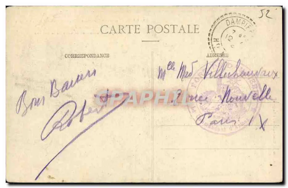Langres - Das Große Seminar in eine Kaserne umgewandelt - 1914 - Rückseite