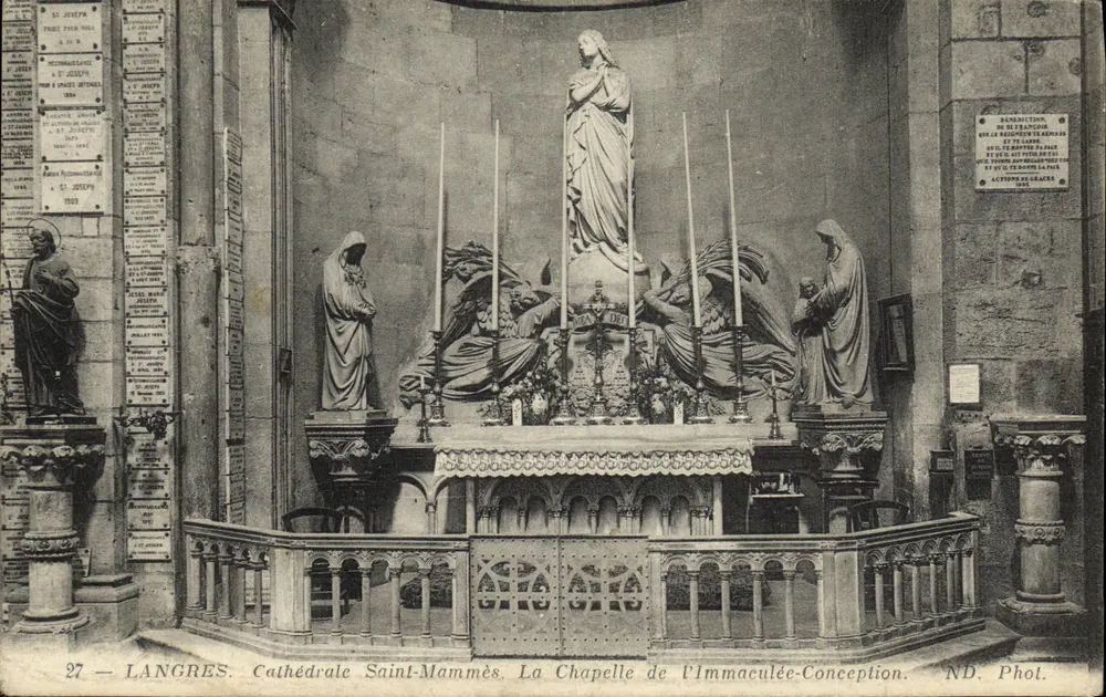 Langres. Kathedrale Saint-Mammès. Die Kapelle der Unbefleckten Empfängnis — ND. Foto. — Nr. 27 - Vorderseite