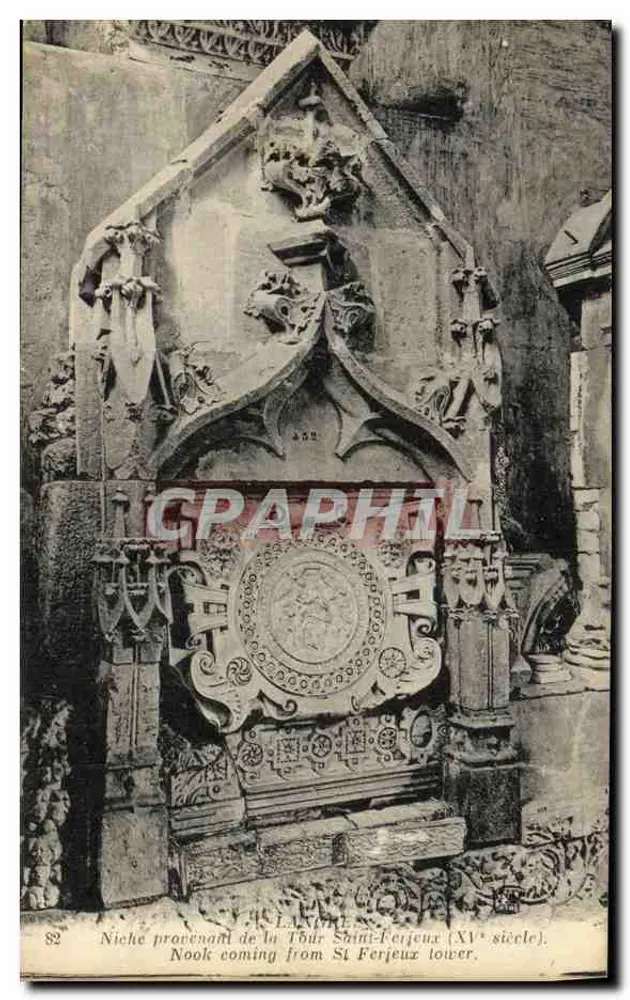 Nische aus der Tour Saint-Ferjeux — 15. Jahrhundert — Imp. Crétié-Souc, Paris - Vorderseite