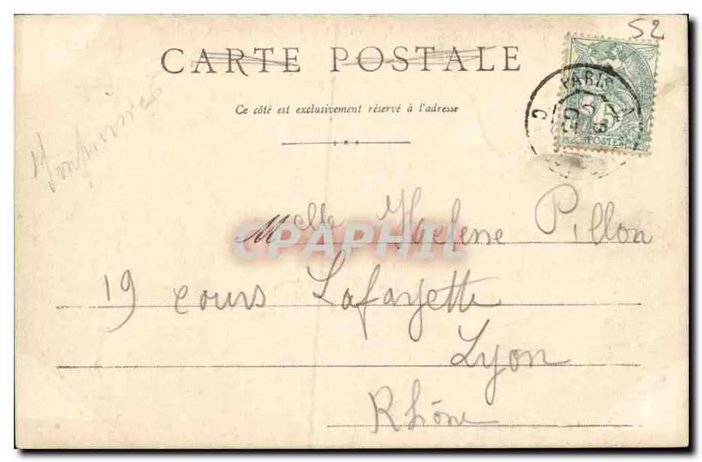 Chaumont (Haute-Marne), o Square Boulingrin — fonte ornada, jardim e jardineiro — editor não identificado - Verso