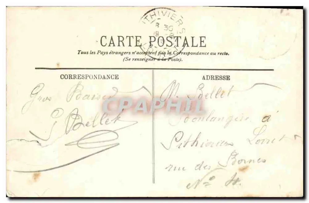 Chaumont pris de la Loire — Château et village sur rive — LL. Éditeur LL. - Verso