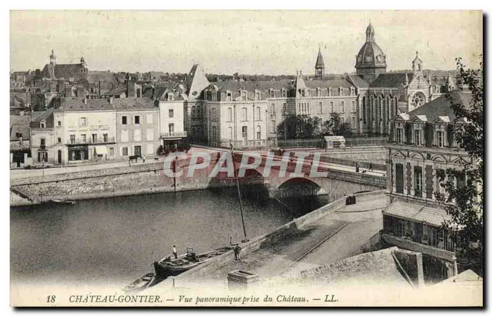 Château-Gaontier — Panoramablick vom Schloss — LL. — N°18 - Vorderseite