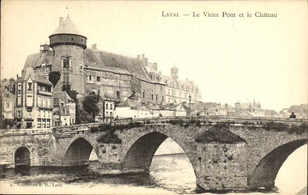 Laval — Der Alte Brücke und das Schloss — Sammlung B. D., Laval - Vorderseite