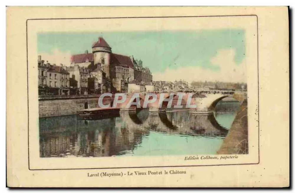Laval (Mayenne) - Der Alte Brücke und das Schloss — Edition Colibeau, Schreibwaren - Vorderseite