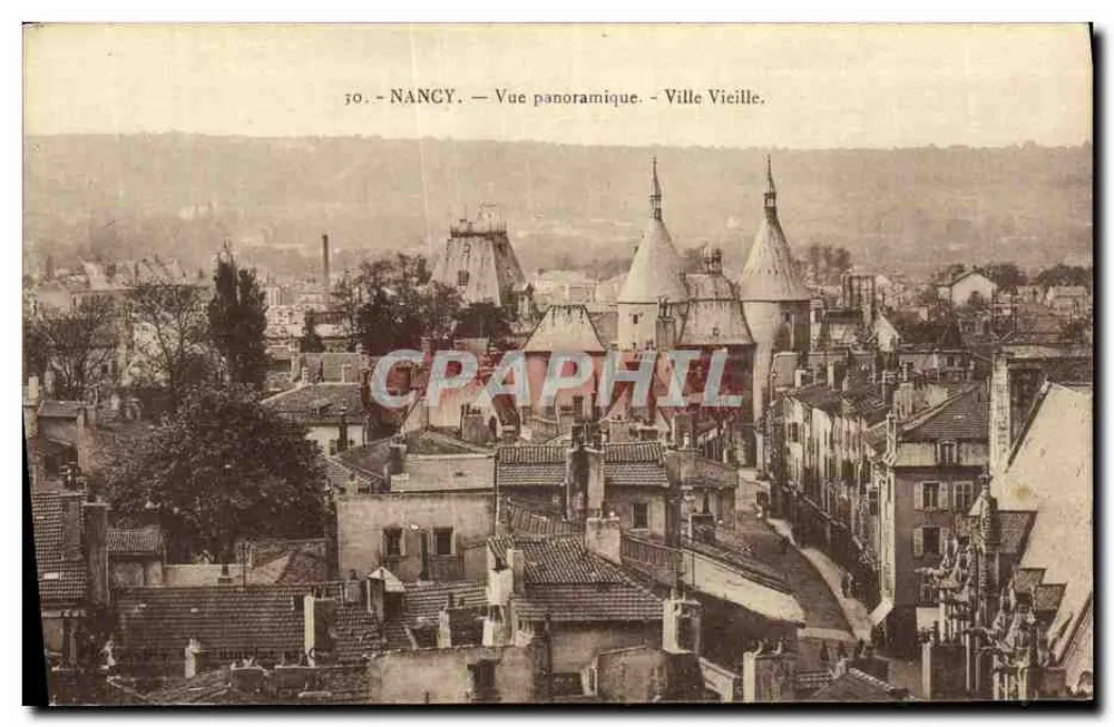 Nancy — Panoramablick — Altstadt - Vorderseite