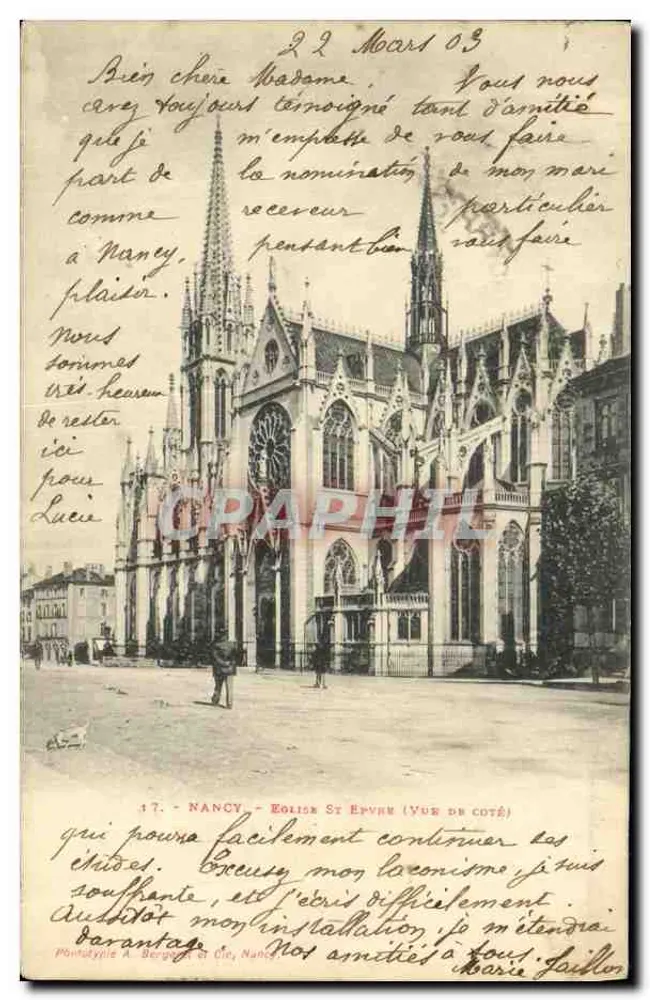 Nancy - Kerk van Sint Epvre (Zijgezicht) — Pontostyle A. Bergé & Cie, n° 47 - Voorkant