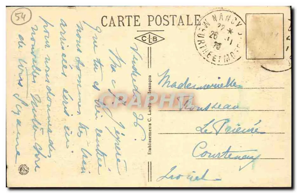 NANCY — Palácio Ducal — Grand'Rue (Ville-Vieille) - Verso
