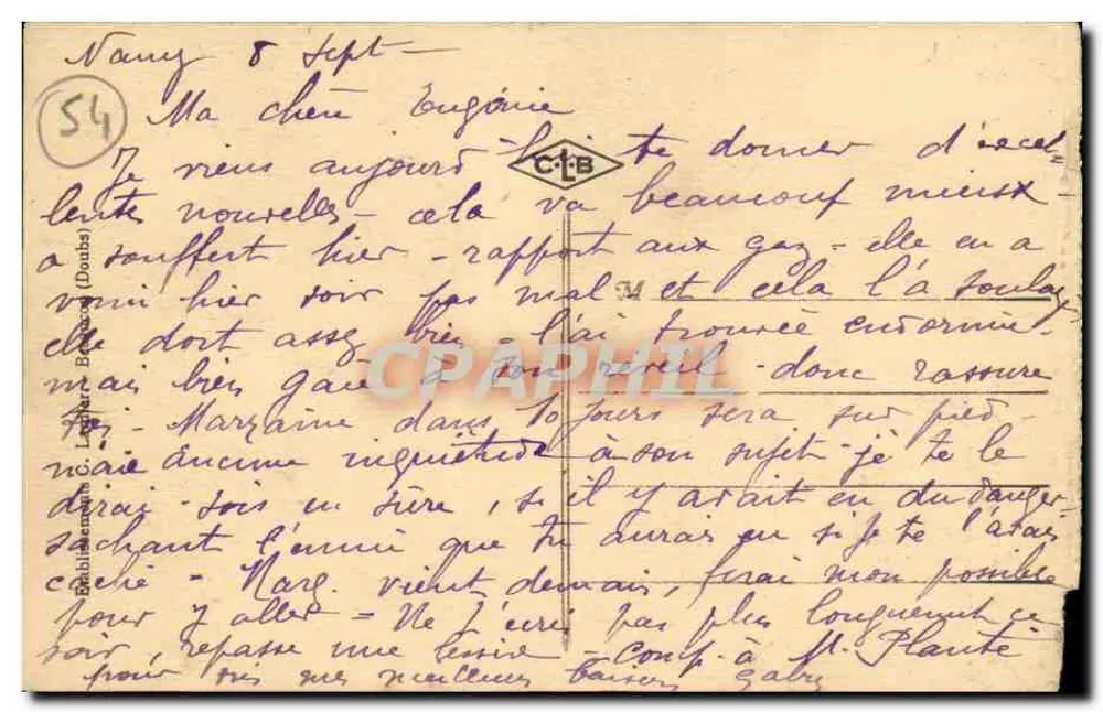 Nancy — Catedral e Rue de la Constitution — Editor C.T.B. n°13 - Verso