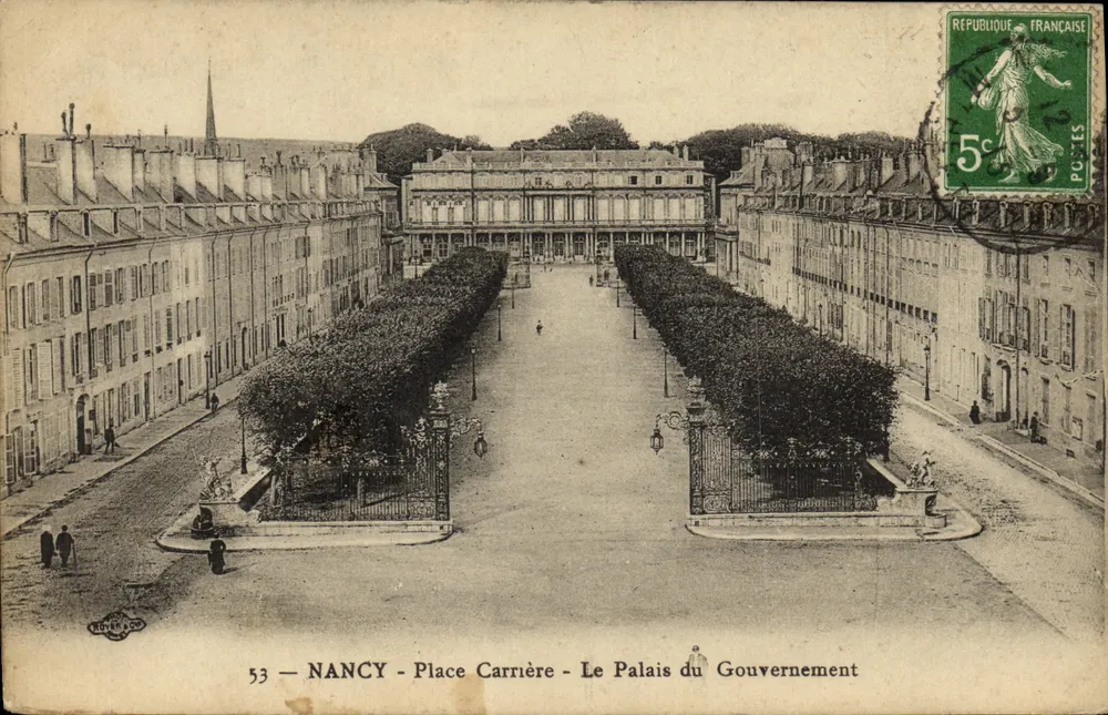 NANCY - Place Carrière - Ansicht des Regierungspalastes — Verlag Reverdun, Nr. 53 - Vorderseite
