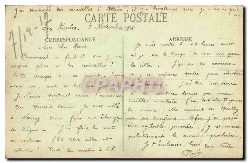 NANCY — Place e Rue Stanislas — Imprimeries Réunies de Nancy, n°4 - Verso