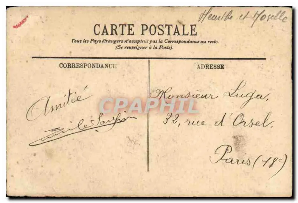 Nancy — O Hotel de Ville — Edição V. Berger, n°15 - Verso