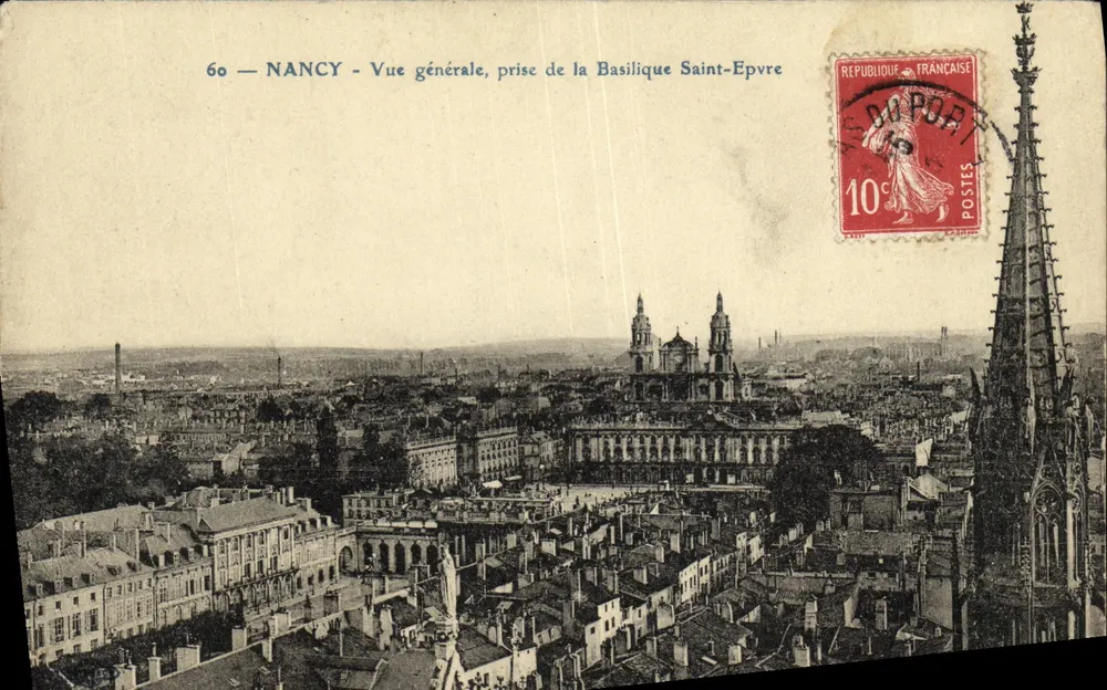 NANCY — Vista geral, tirada da Basílica de São Epvre — editor desconhecido, n° 60 - Frente