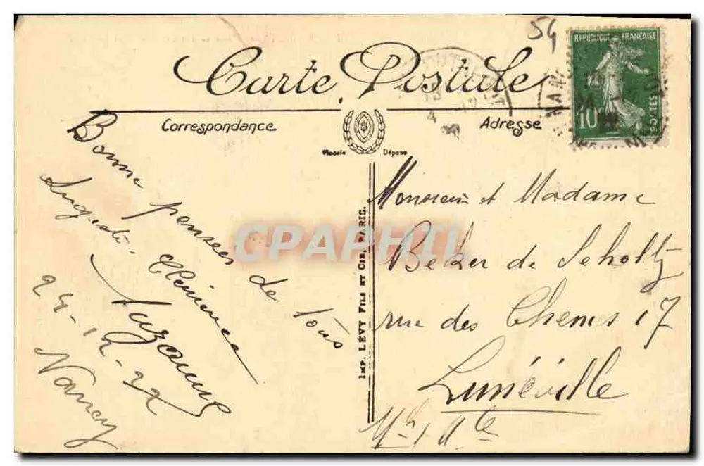 NANCY — Praça e estátua de Stanislas — LL. - Verso