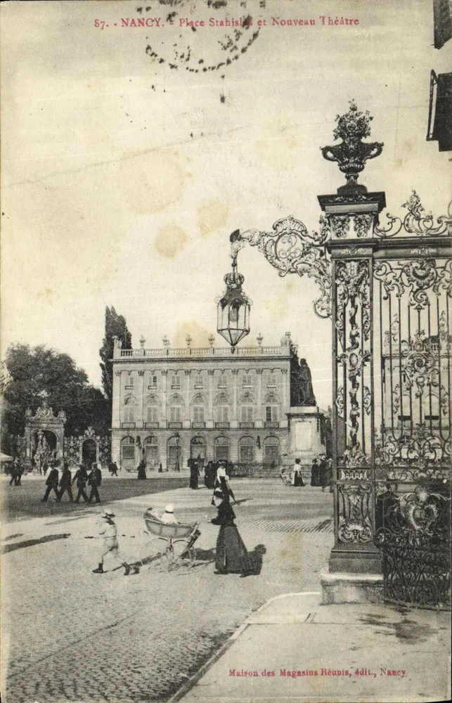 Nancy - Place Stanislas und Neues Theater — Maison des Magasins Réunis, Verleger, Nancy - Vorderseite