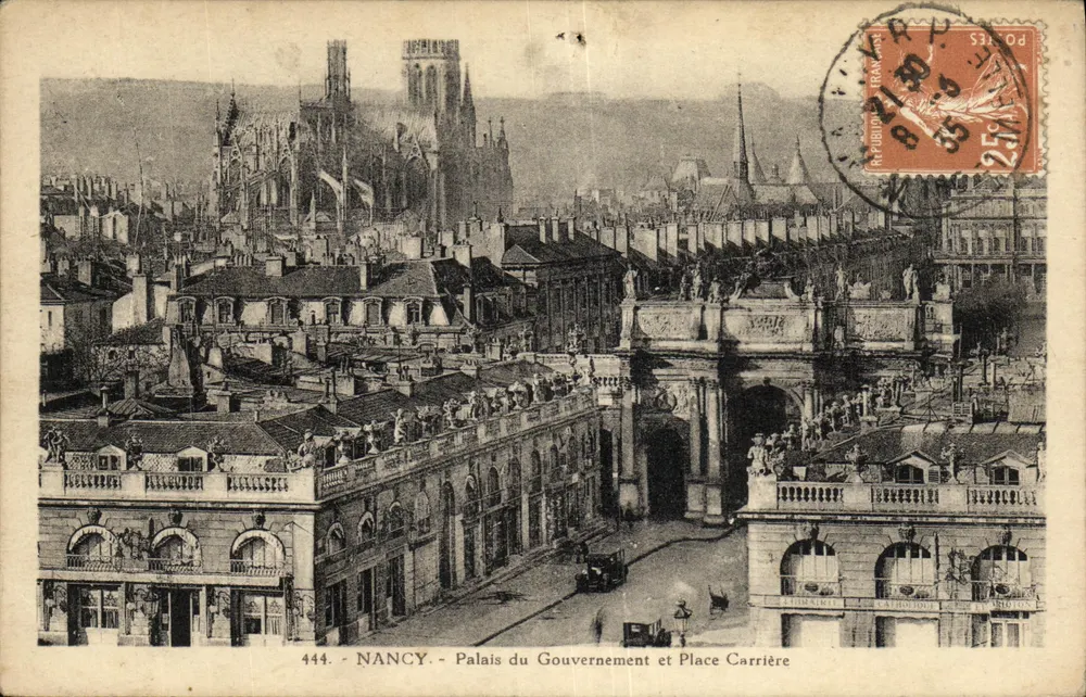 NANCY - Palast des Regierungs und Place Carrière — Édition d'Art, Nancy, n° 444 - Vorderseite