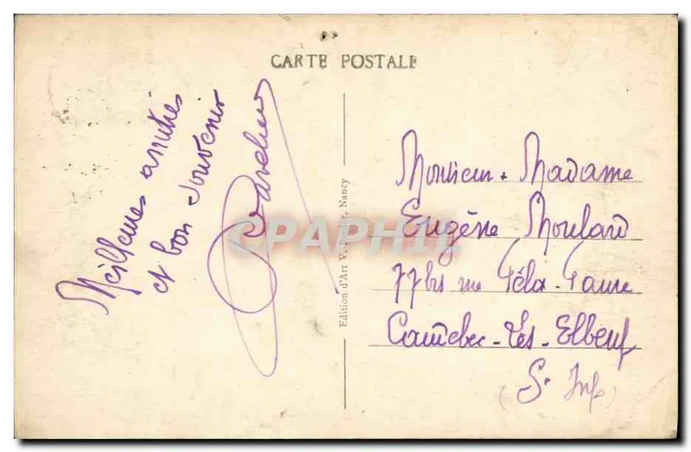 NANCY - Palast des Regierungs und Place Carrière — Édition d'Art, Nancy, n° 444 - Rückseite