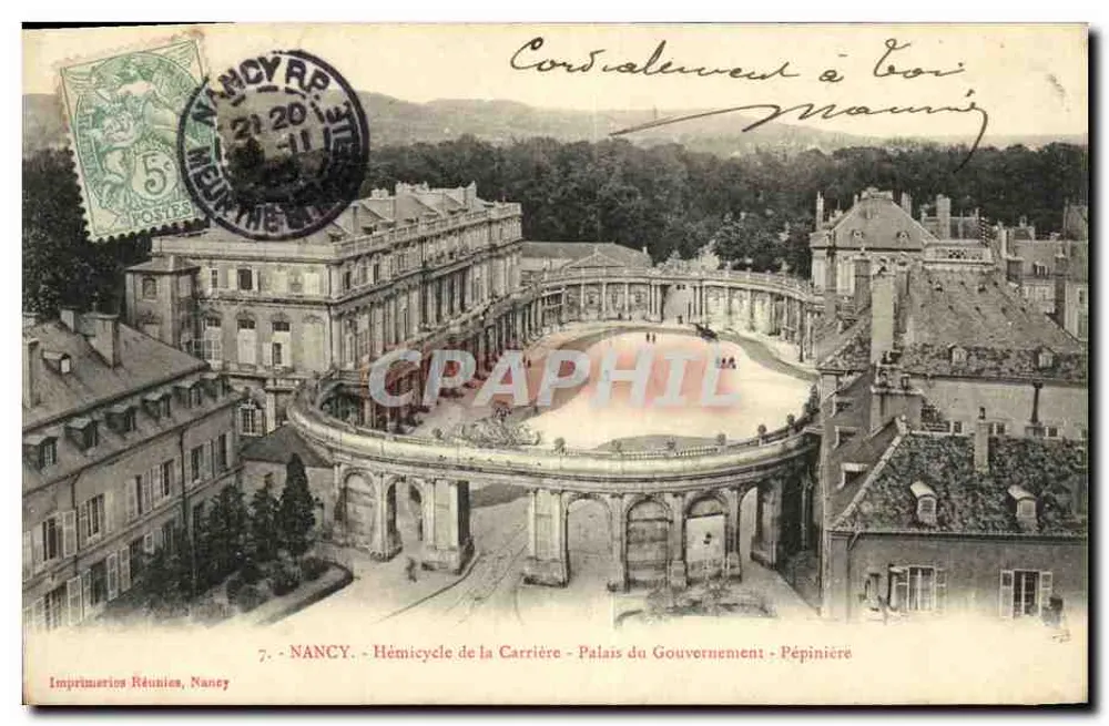 Nancy - Hémicycle de la Carrière - Palais du Gouvernement - Pépinière - Vorderseite